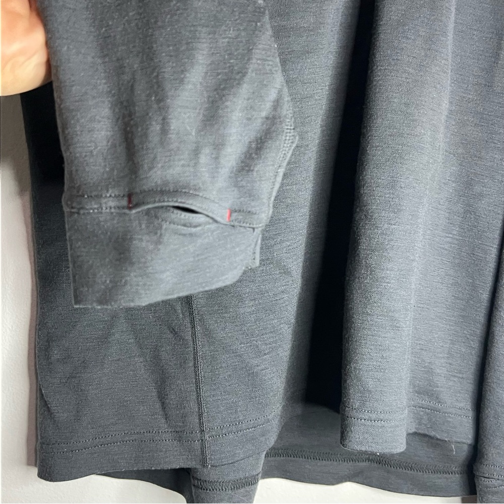 Smartwool Gray Performance 1/4 Zip Pullover L - image 4